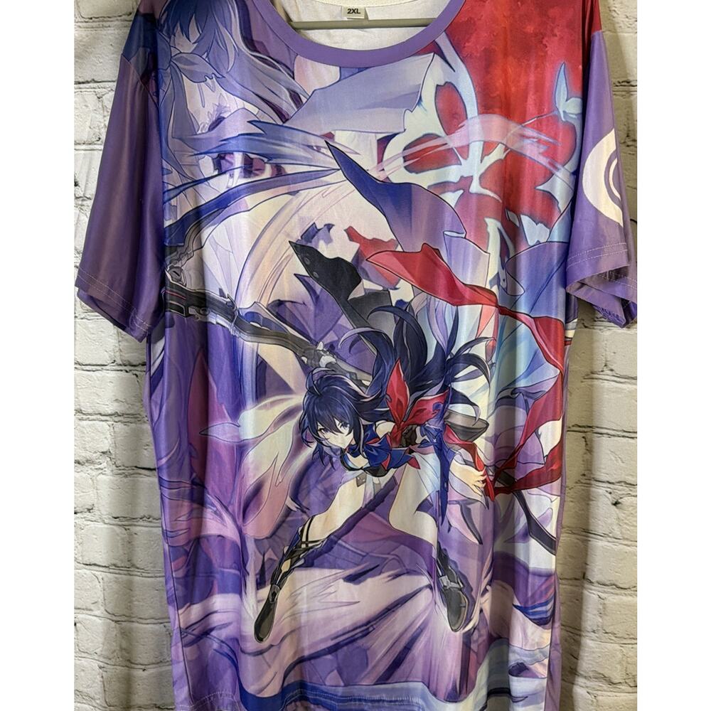 AMOMA Unisex Cosplay Game Honkai Star Rail 3D Print Short Sleeve Tee 2XL